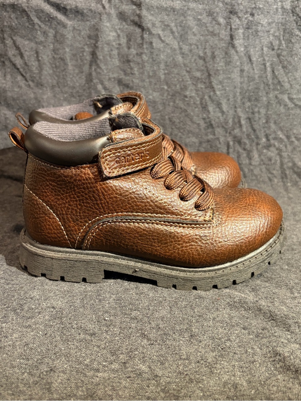 Carters Toddlers Boys Brown Leather Boots -10